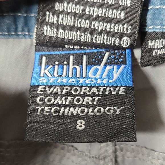Kuhl Capri Pants Womens 8 Stone Gray Kuhl Dry Stretch Logo Embroidered Outdoor - Picture 7 of 10